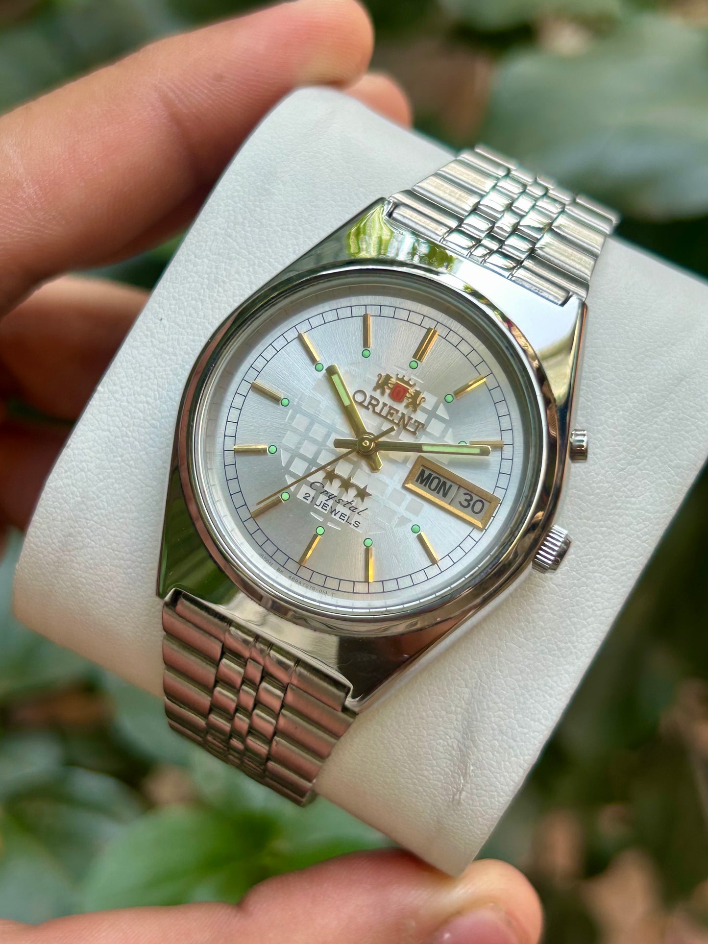 Super Rare Pre Owned Orient Tristar Silver Sunburst
