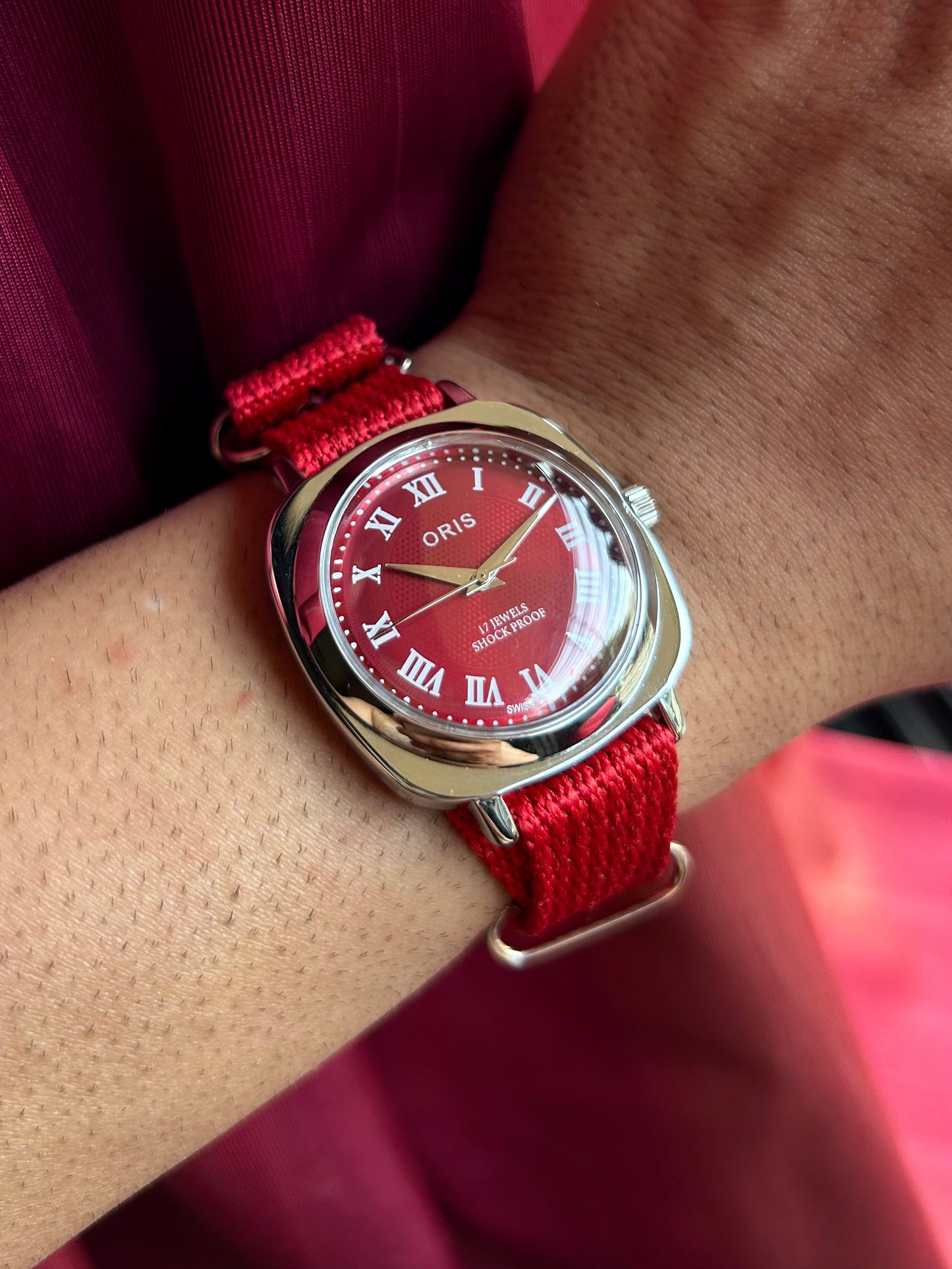 Panerai Oris - Red Numerical Sunburst
