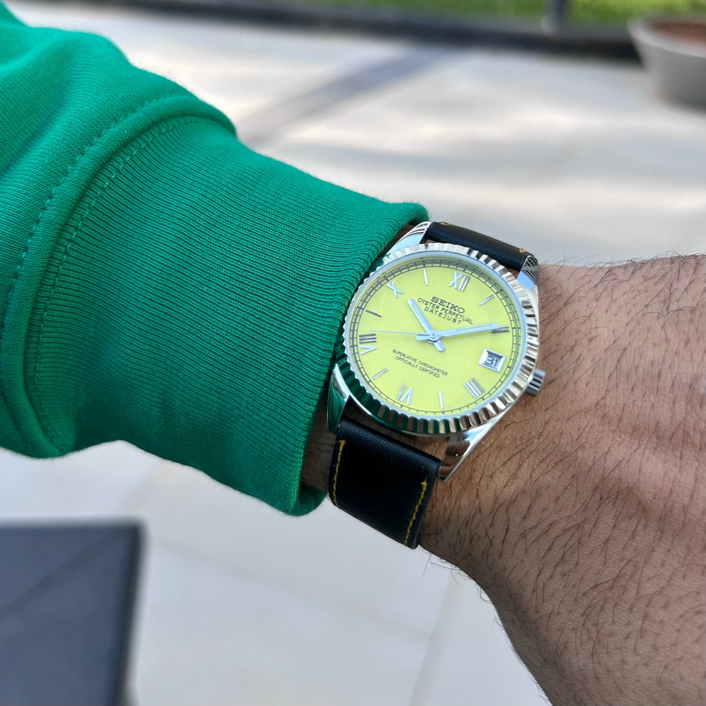 Seiko Datejust Lemon Yellow Unisex Homage