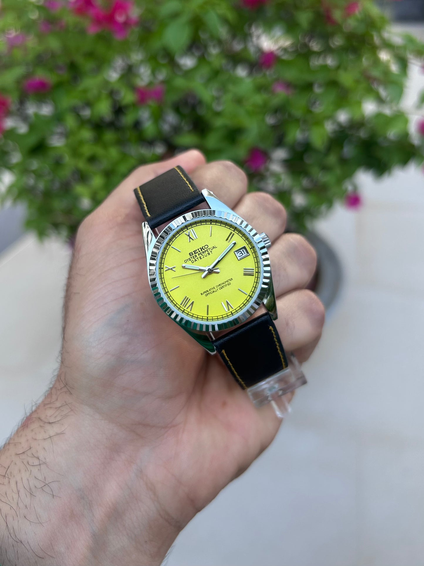 Seiko Datejust Lemon Yellow Unisex Homage