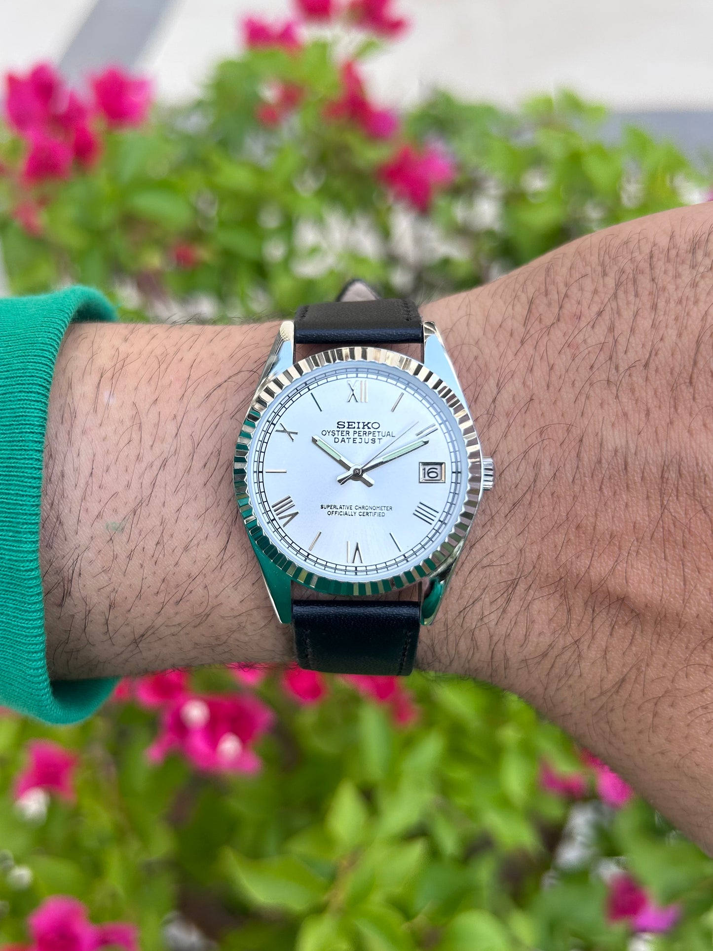 Seiko Datejust Off White Sunburst Unisex Automatic Homage