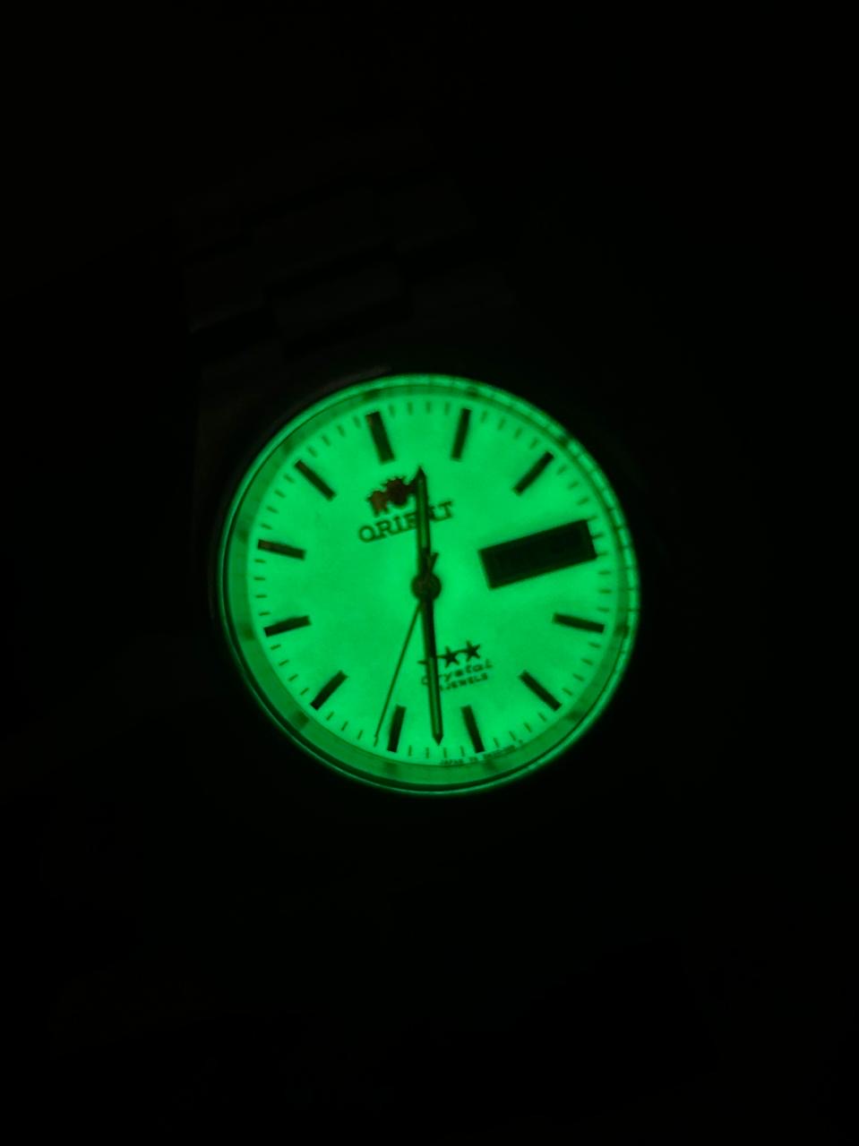 Super Rare Pre Owned PRX Tristar Orient  Green Full Lume