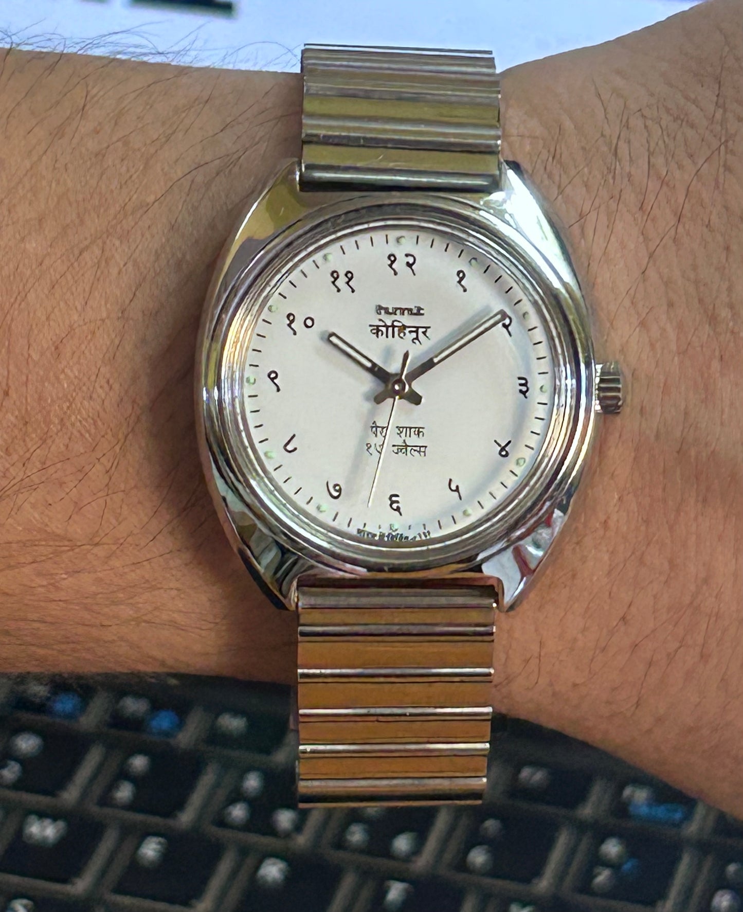 HMT Devanagari White Matt Handwinding Mod Watch