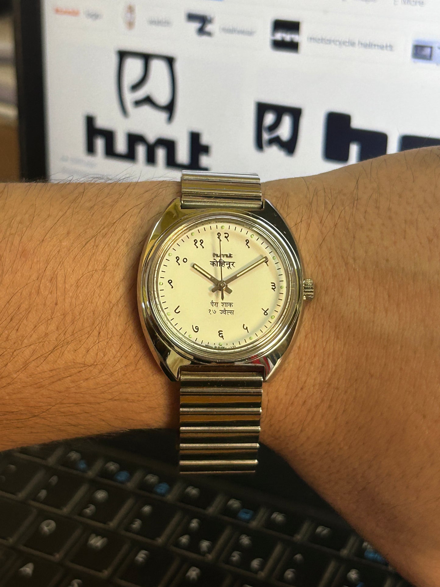 HMT Devanagari White Matt Handwinding Mod Watch