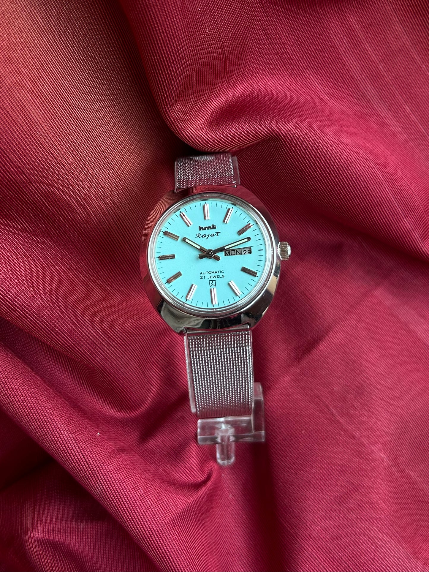 HMT Tiffany Blue Rajat Day & Date Automatic Mod Watch