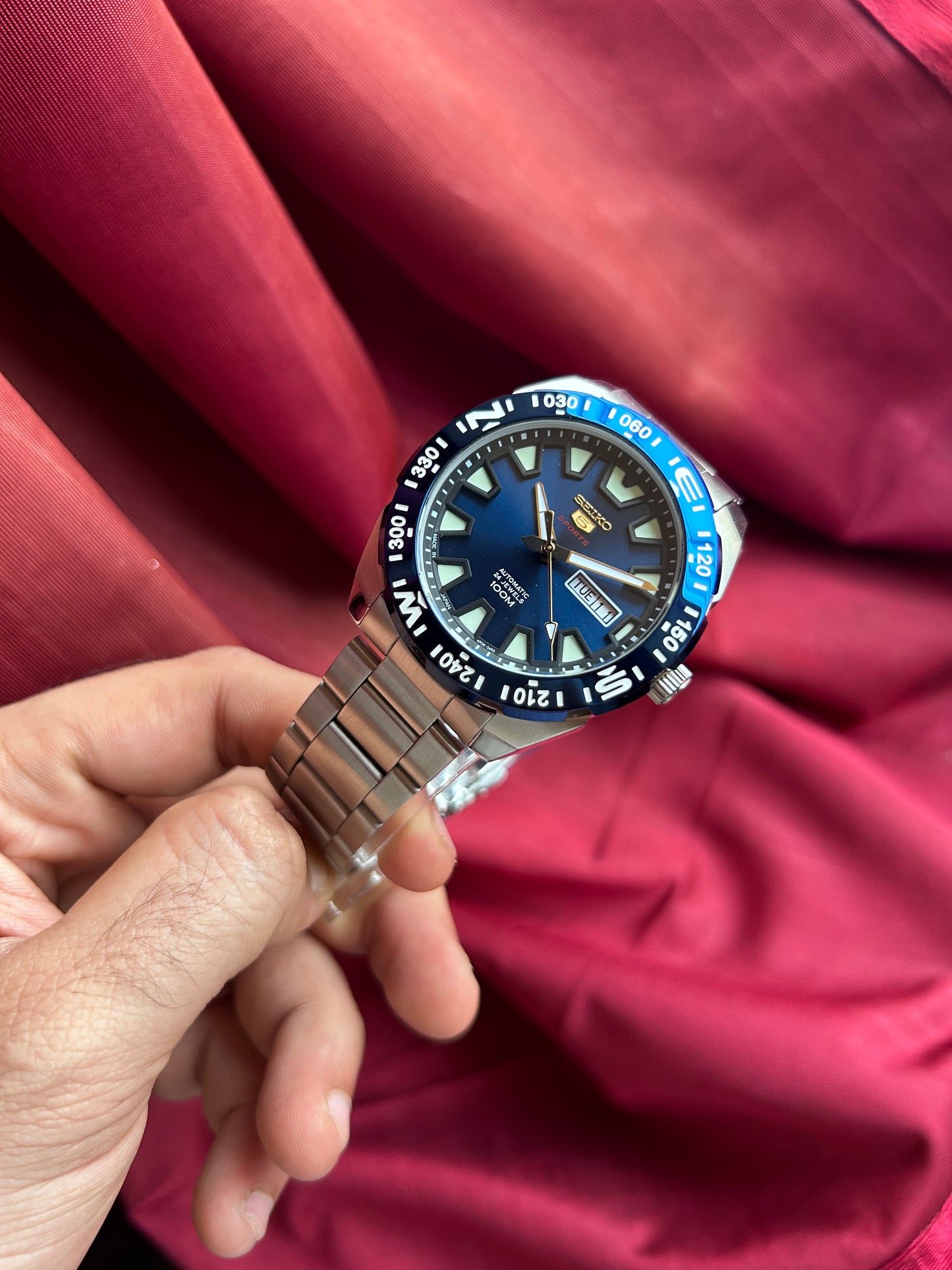 Seiko 5 Blue Sports Automatic Homage