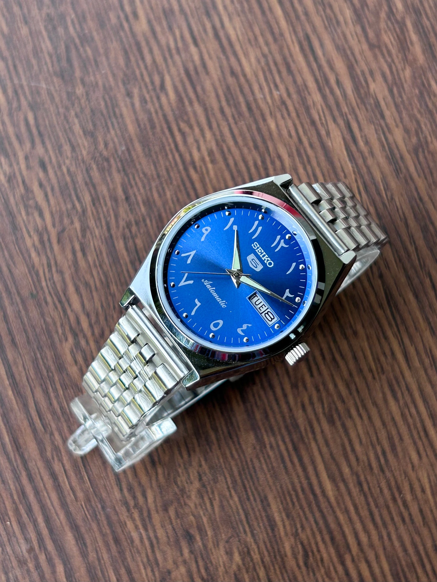 Seiko Urdu Blue Sunburst Automatic Mod