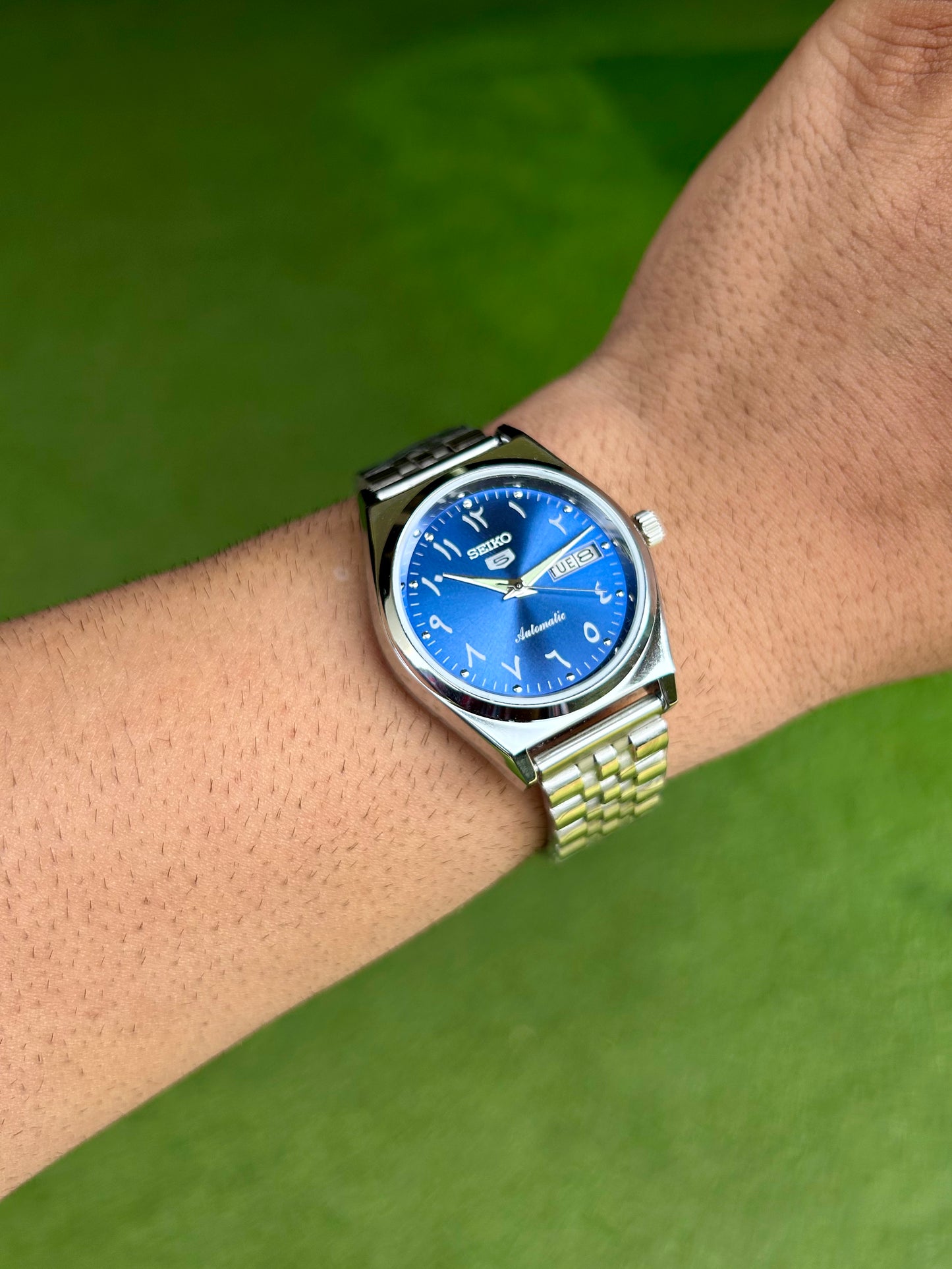 Seiko Urdu Blue Sunburst Automatic Mod