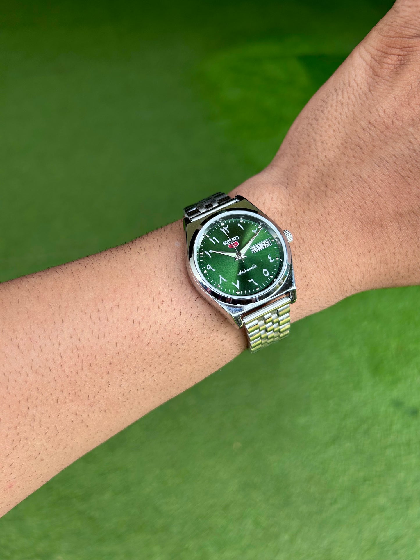 Seiko Urdu Green Sunburst Automatic Mod