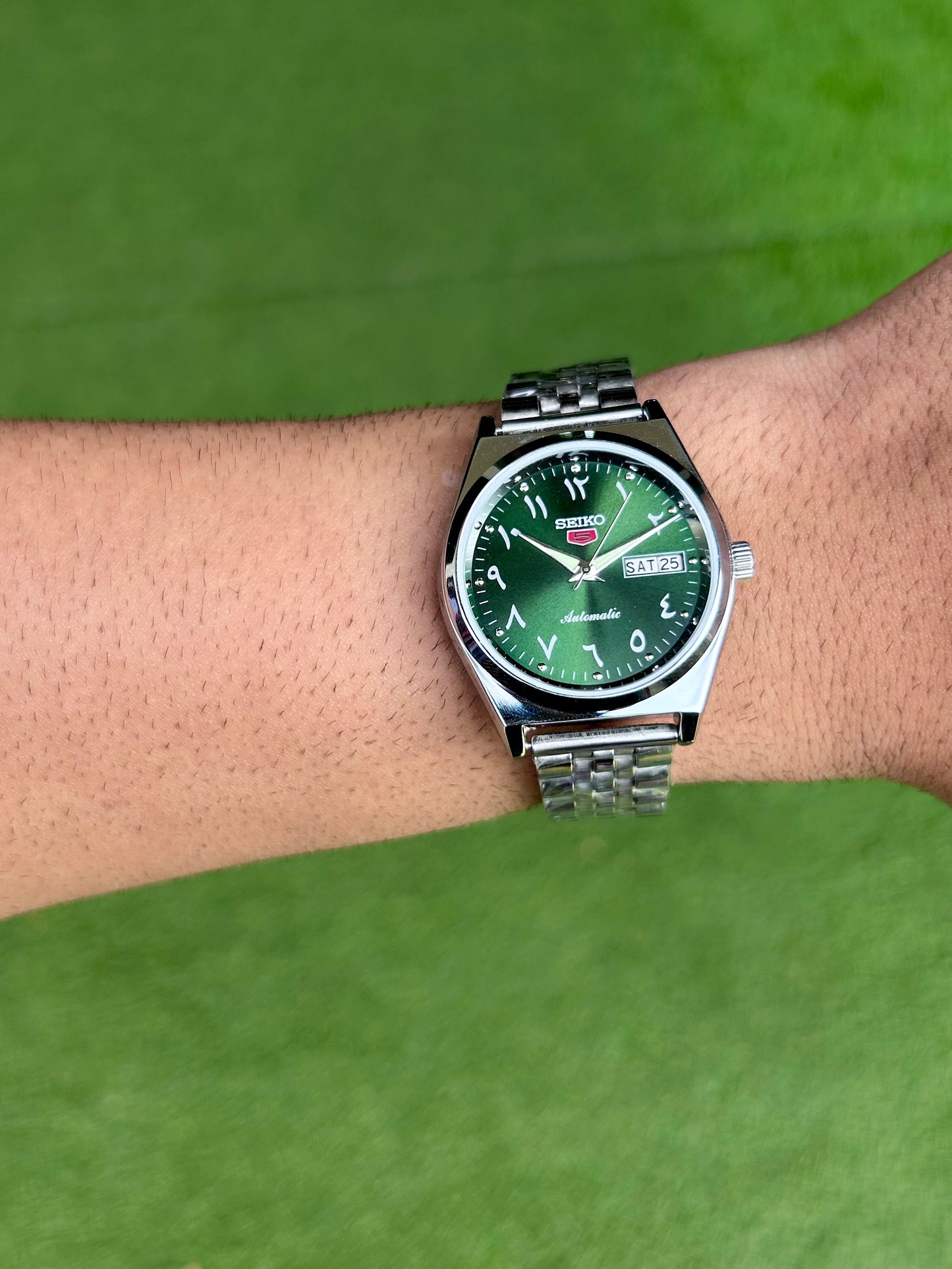 Seiko Urdu Green Sunburst Automatic Mod