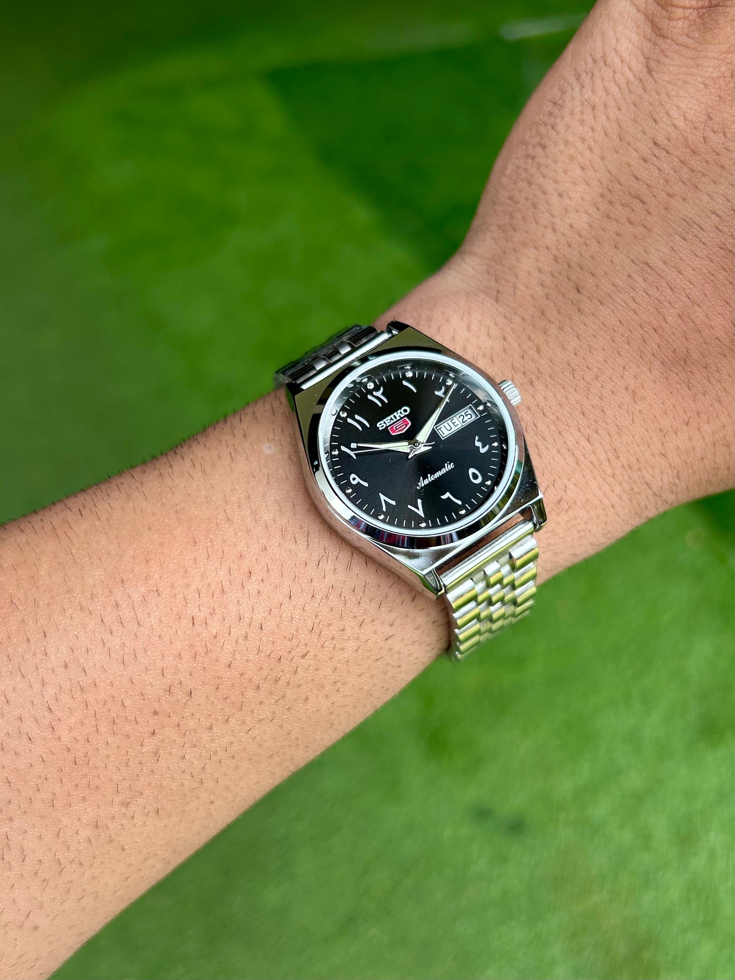 Seiko Urdu Black Sunburst Automatic Mod