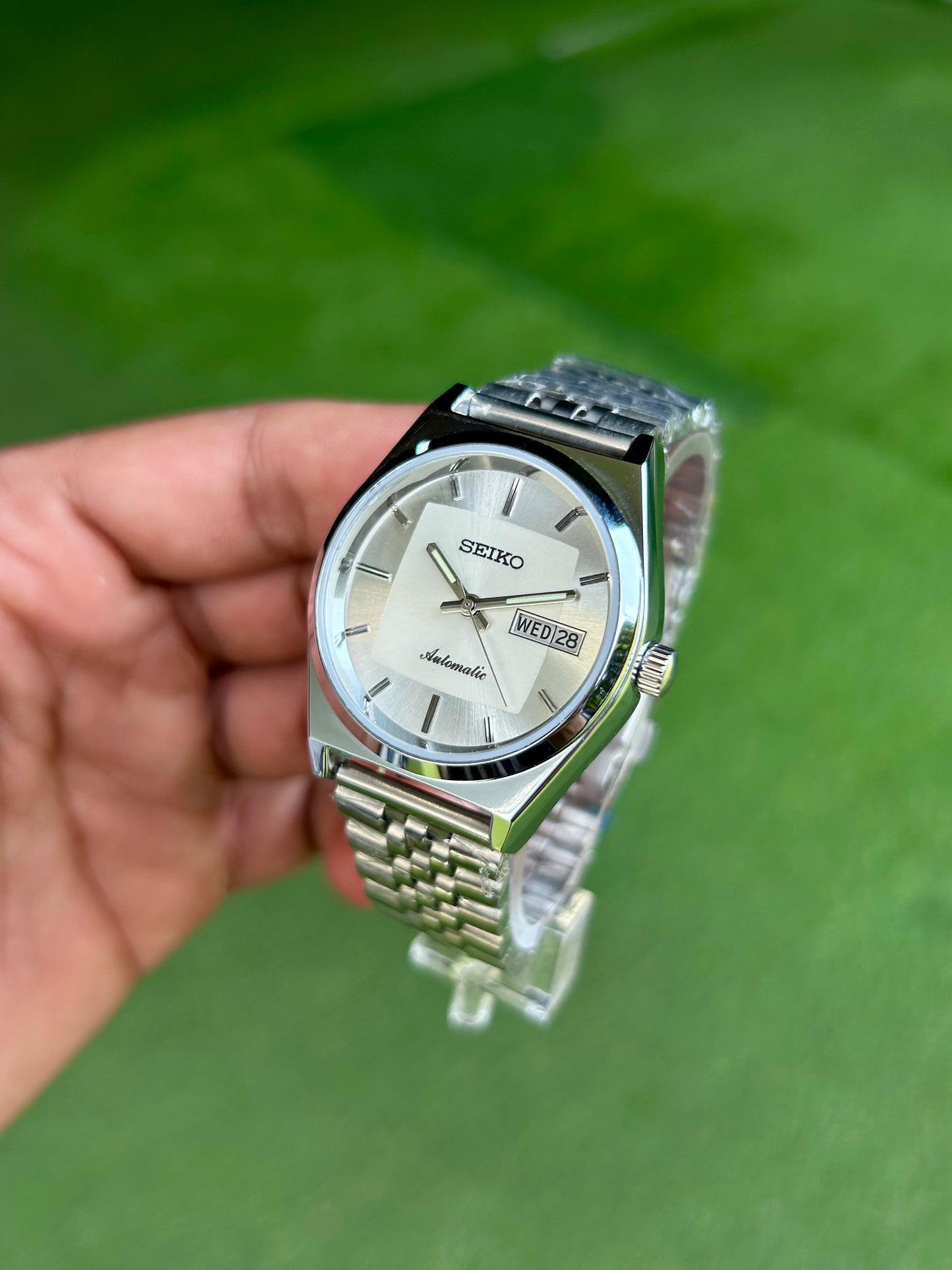 Seiko Silver Sunburst Automatic Mod