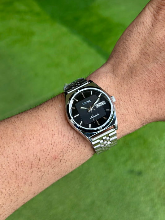 Seiko Black Sunburst Automatic 38mm Mod