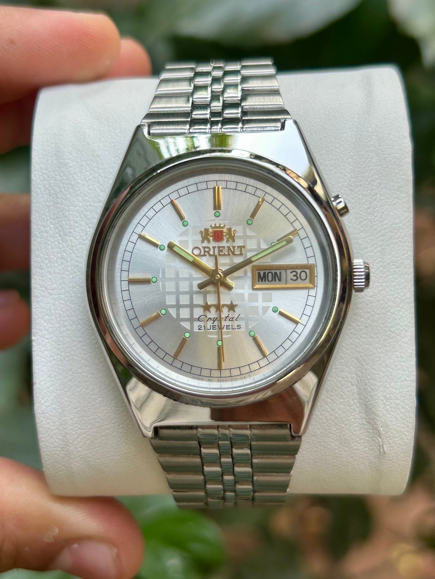 Super Rare Pre Owned Orient Tristar Silver Sunburst