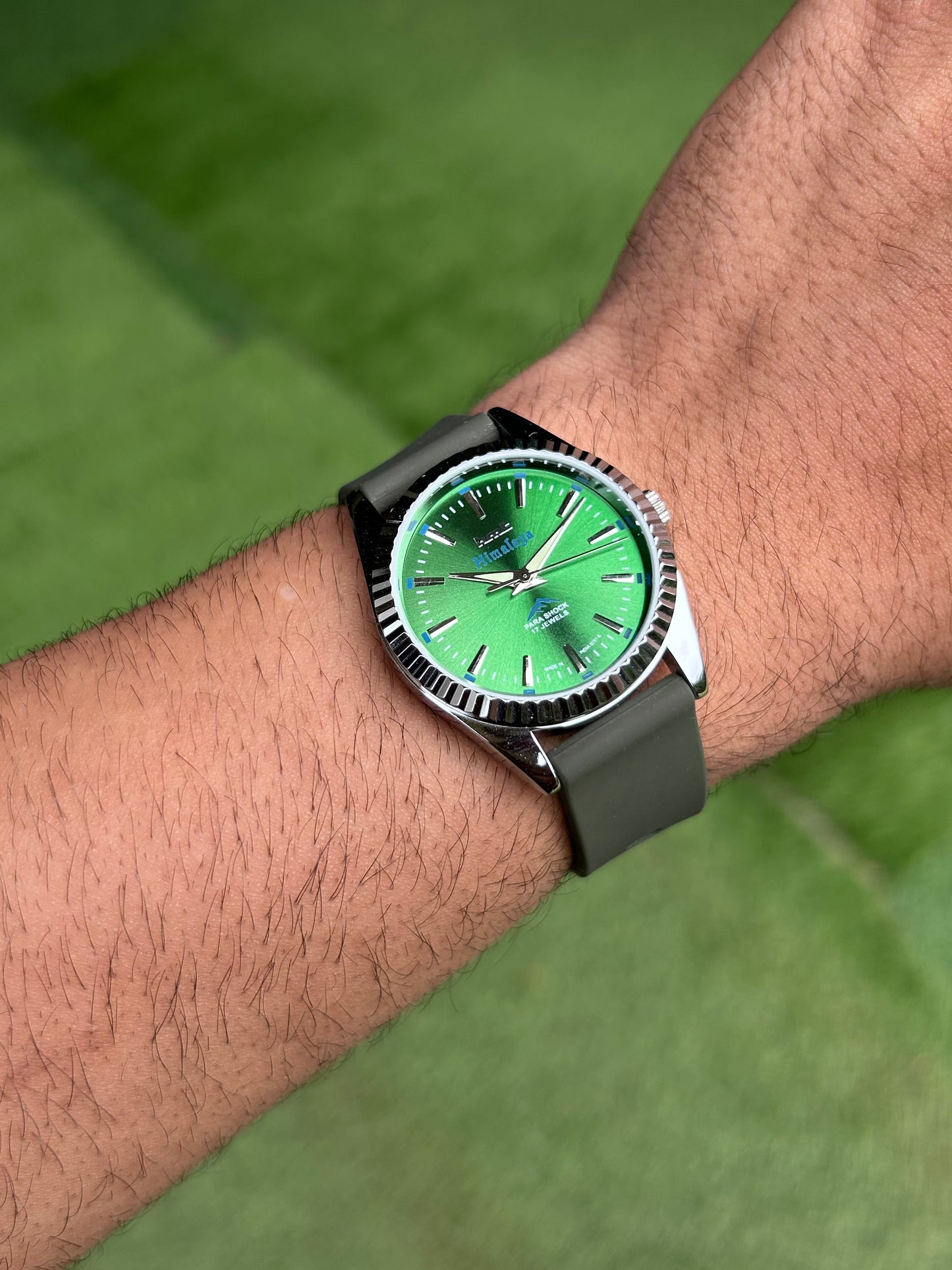 HMT Himalaya Green Sunburst Unisex Hand-Winding Mod Watch