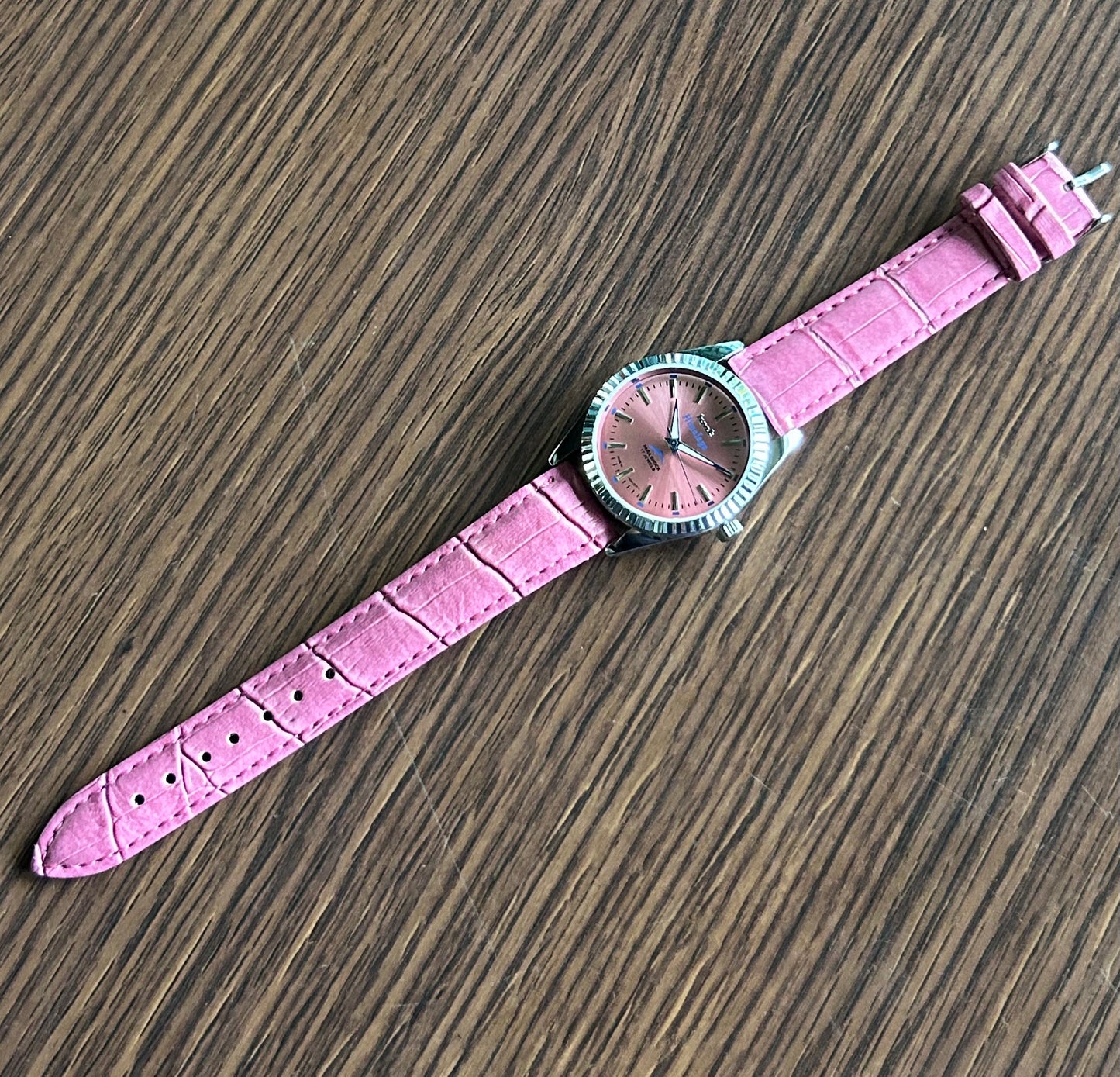 HMT Himalaya Pink Sunburst Unisex Hand-Winding Mod Watch