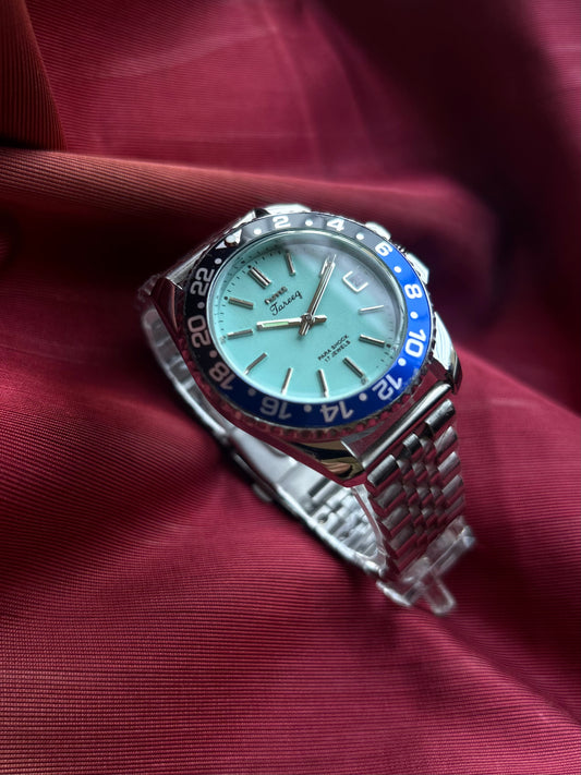 HMT Tareeq Tiffany Blue Batman Handwinding Mod Watch