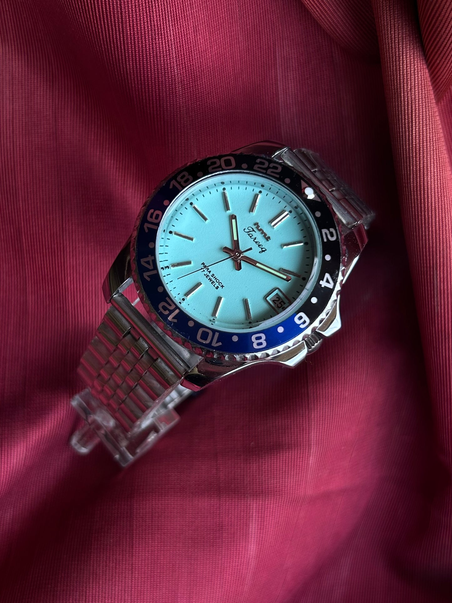 HMT Tareeq Tiffany Blue Batman Handwinding Mod Watch