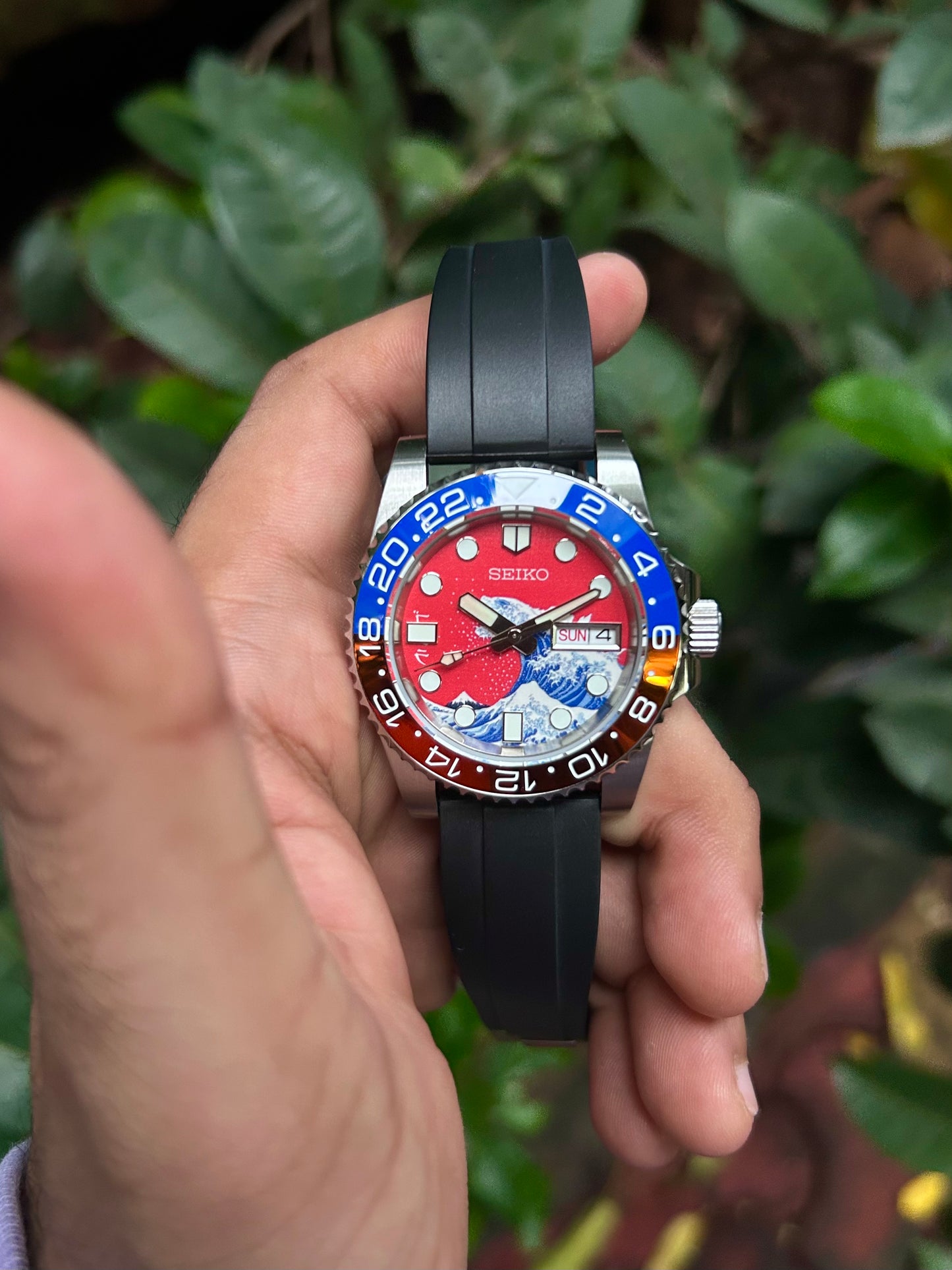 Seiko Pepsi The Great Godzilla Wave Automatic Homage Mod Watch