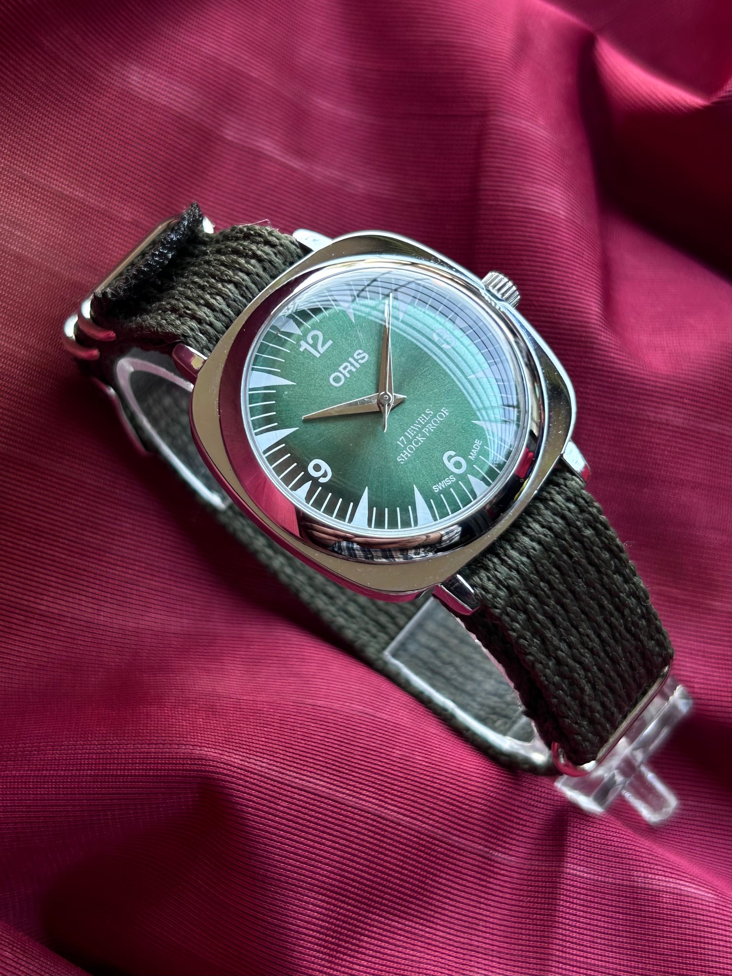 Oris Green Custom Mod Panerai Handwinding