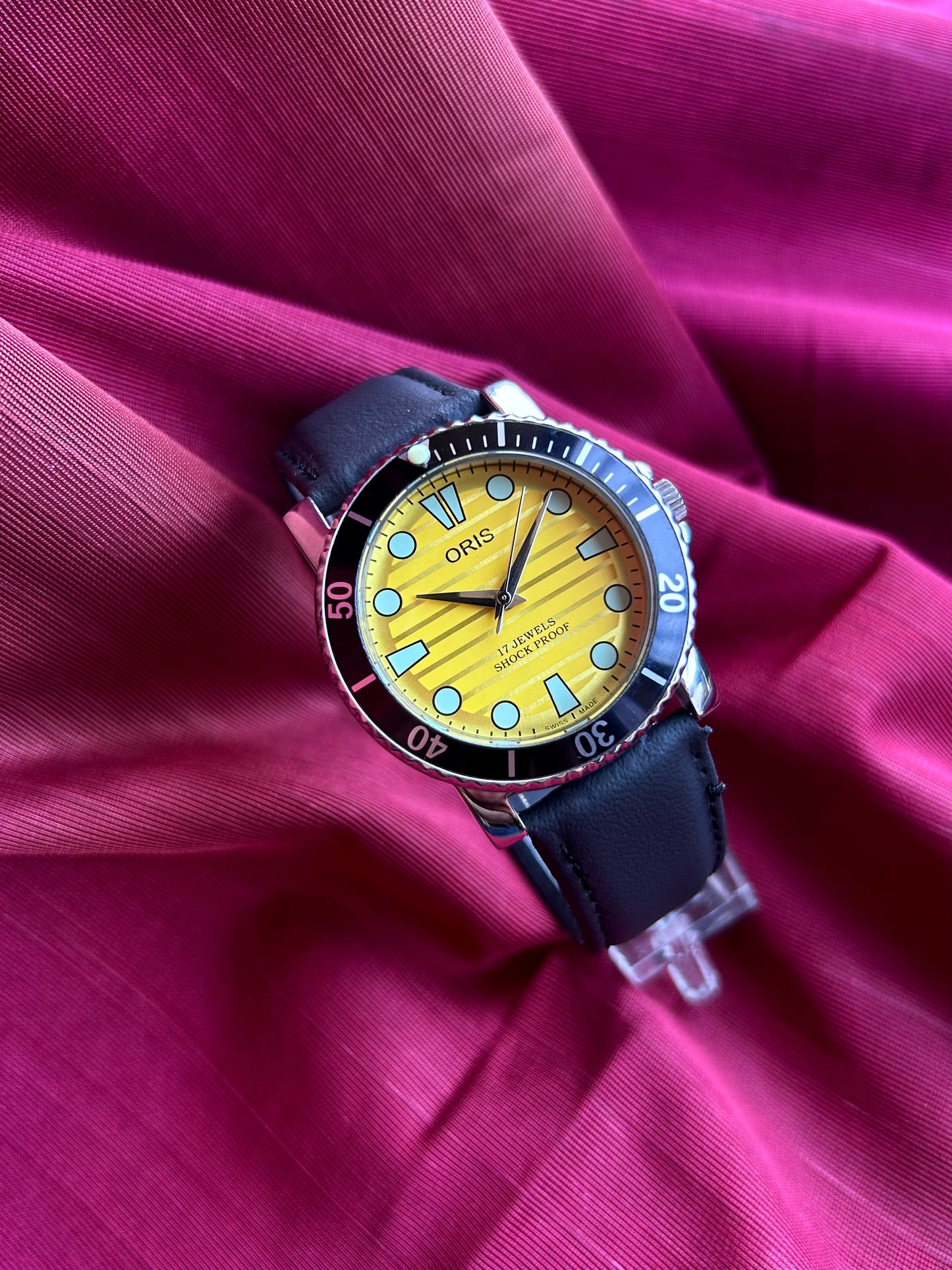 Oris Yellow TwoTone Custom Mod Handwinding