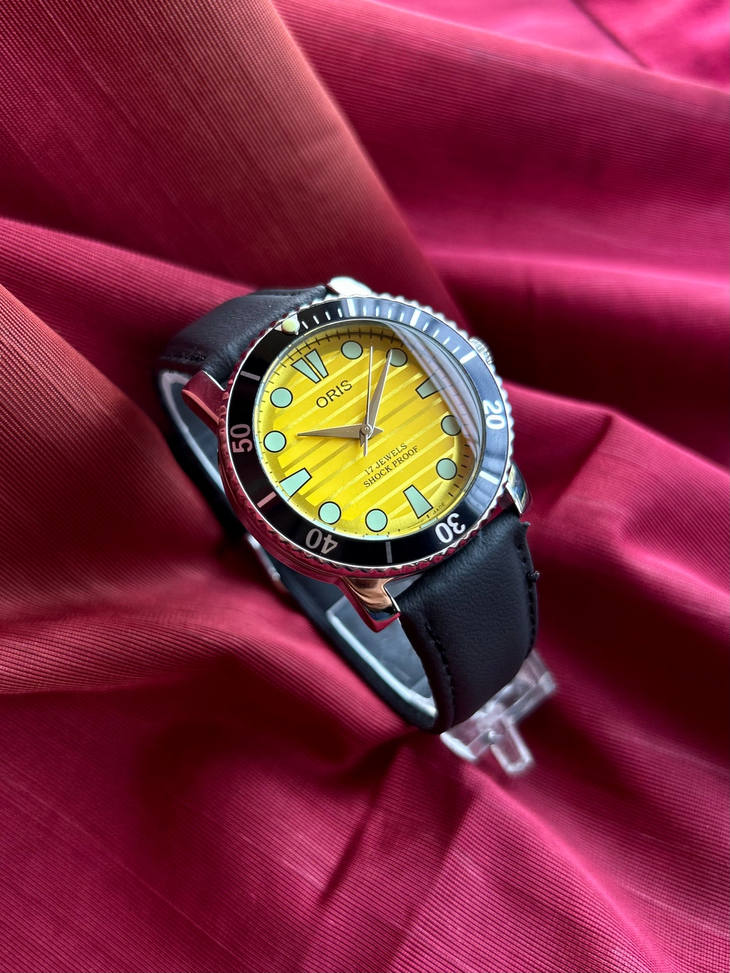 Oris Yellow TwoTone Custom Mod Handwinding