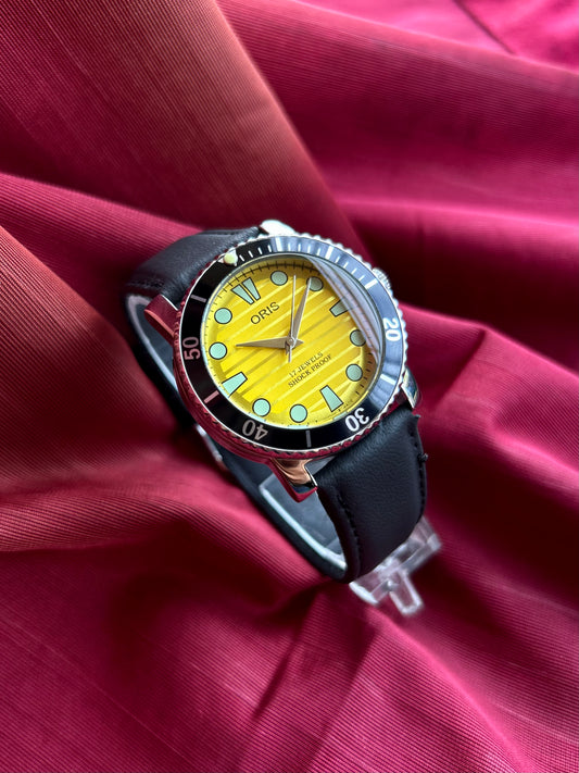 Oris Yellow TwoTone Custom Mod Handwinding