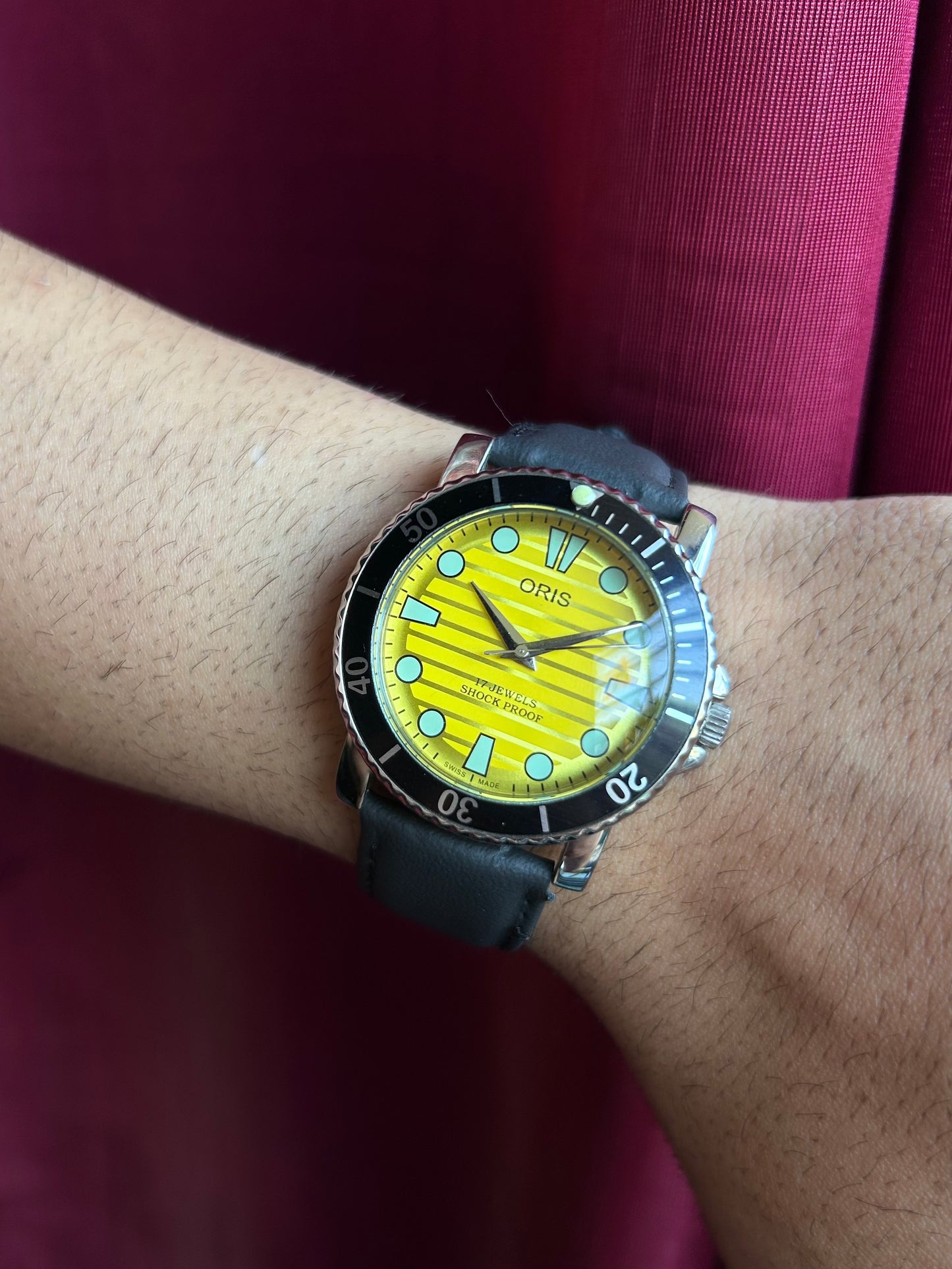 Oris Yellow TwoTone Custom Mod Handwinding