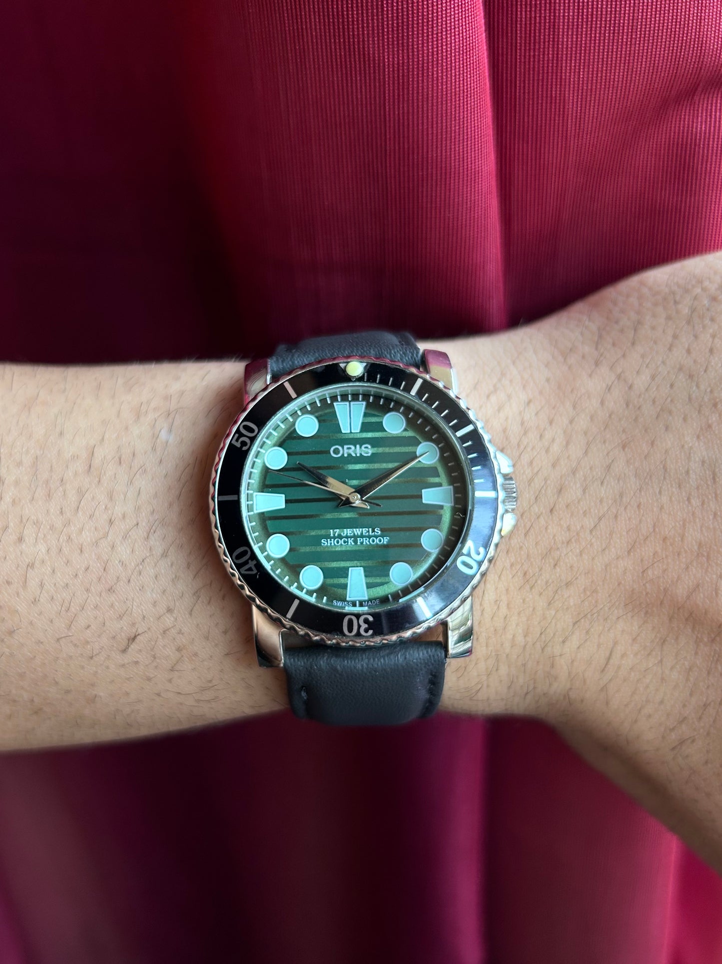 Oris Dark Green TwoTone Custom Mod Handwinding