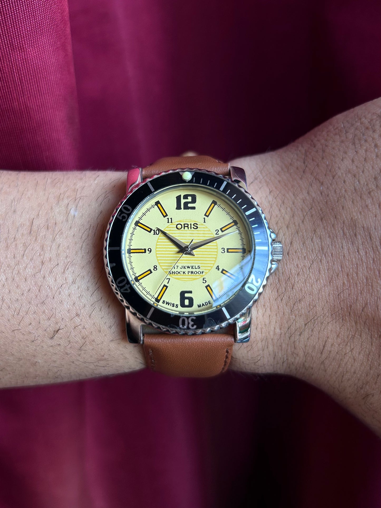 Oris Yellow Custom Mod Handwinding