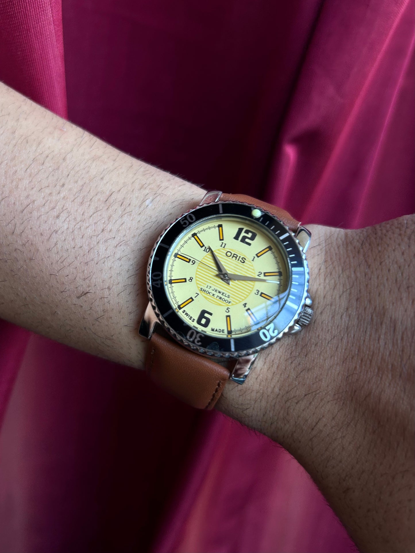 Oris Yellow Custom Mod Handwinding