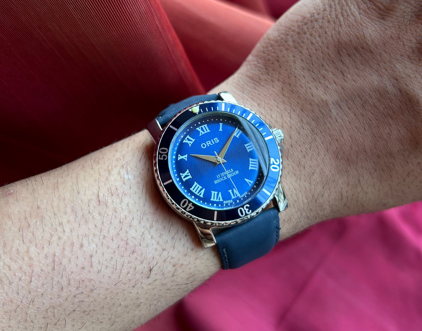 Oris Blue Roman Custom Mod Handwinding