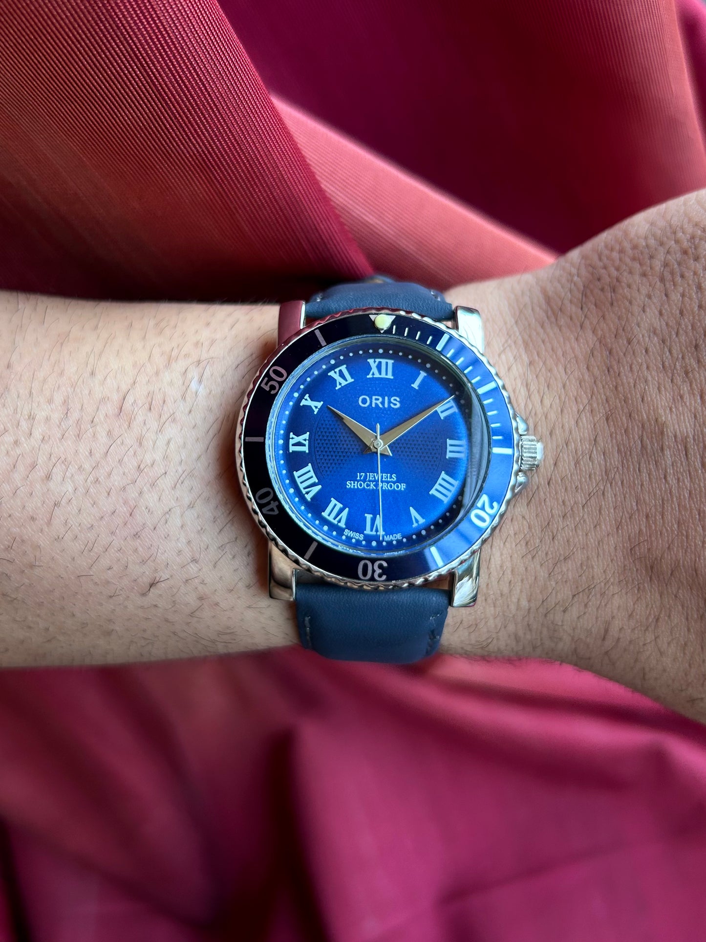 Oris Blue Roman Custom Mod Handwinding