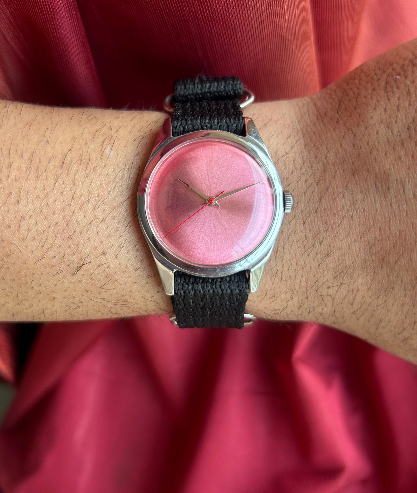 HMT Pink Janata unisex hand-winding