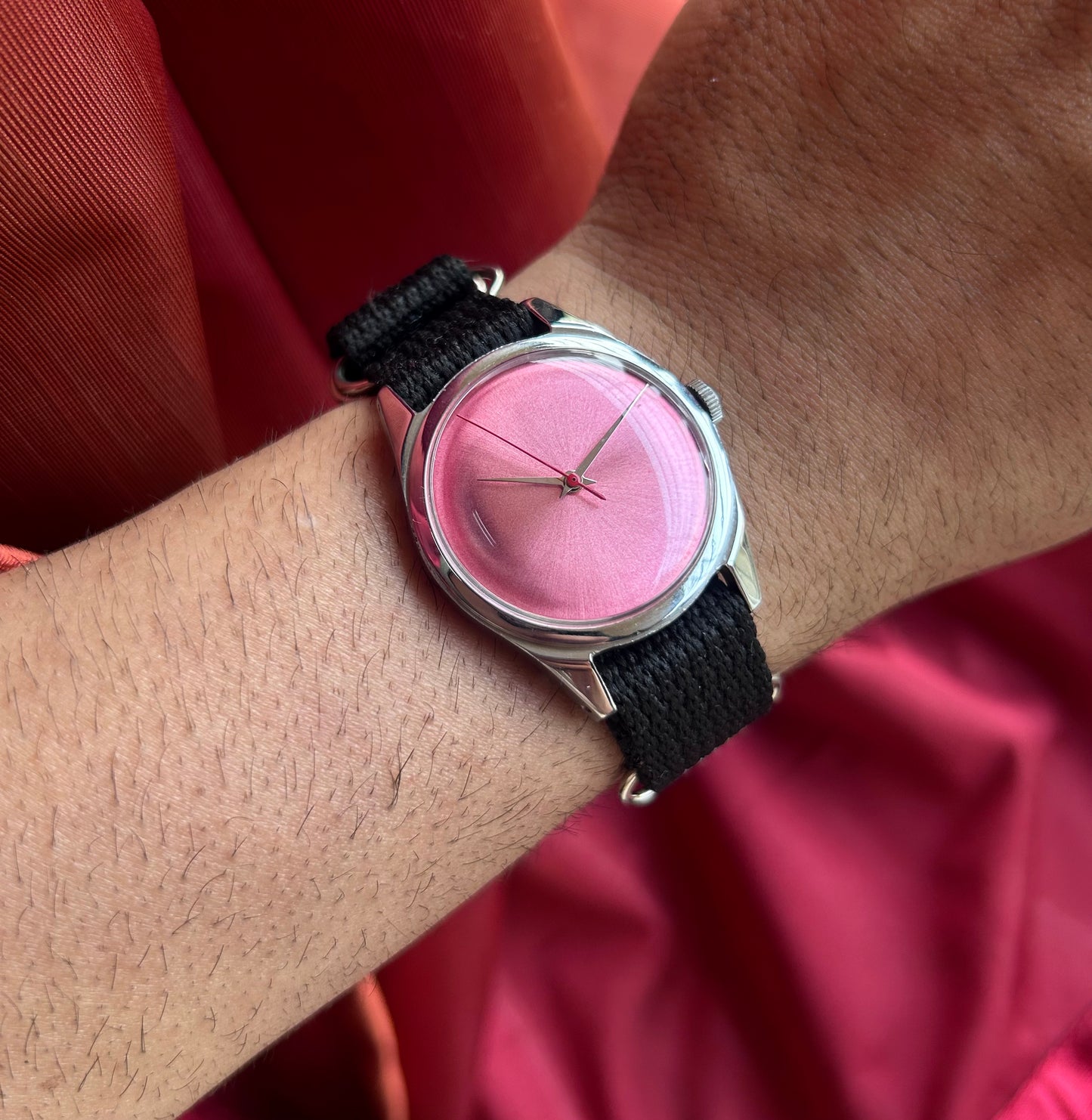 HMT Pink Janata unisex hand-winding