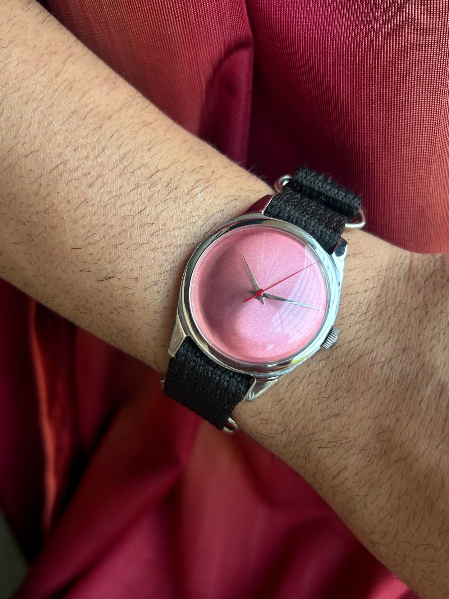 HMT Pink Janata unisex hand-winding