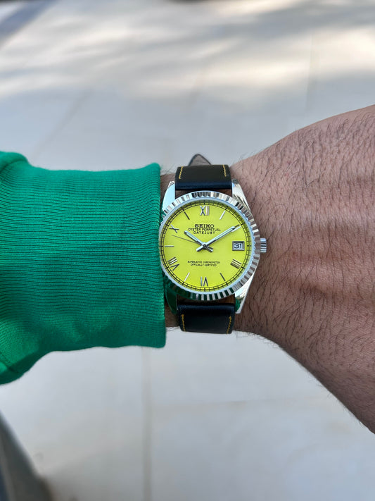 Seiko Datejust Lemon Yellow Unisex Homage