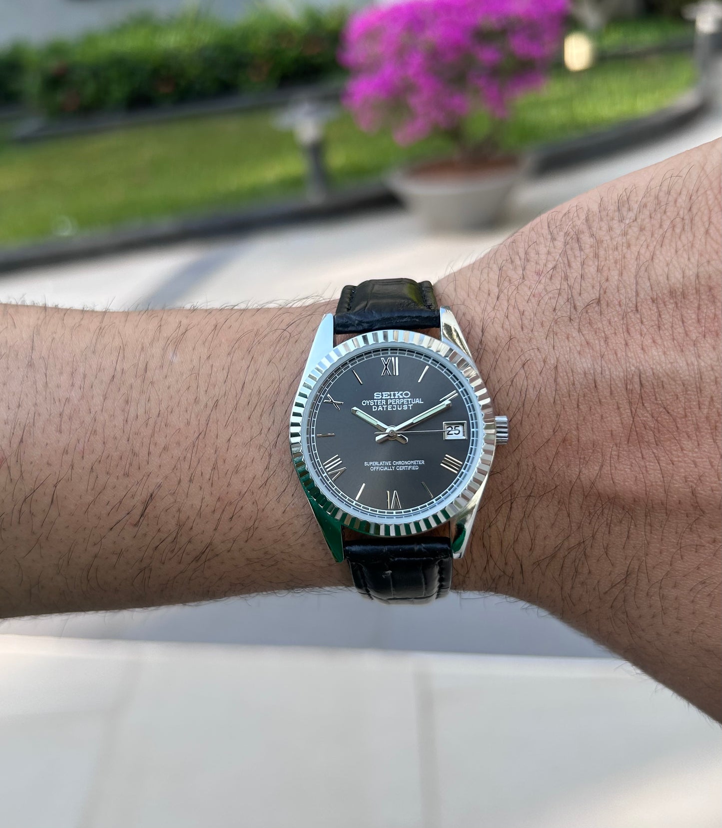 Seiko Datejust Grey Sunburst Unisex Automatic