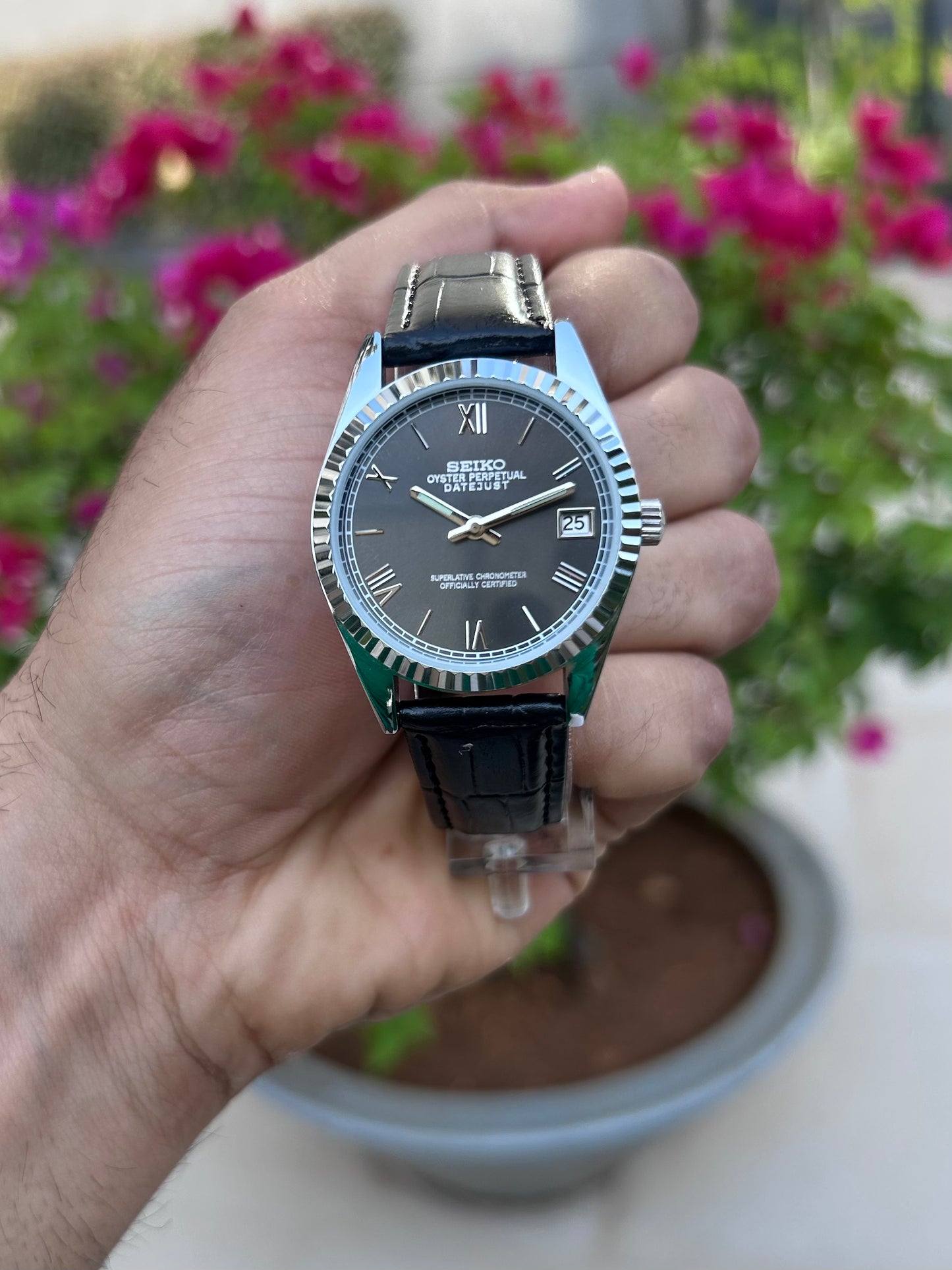 Seiko Datejust Grey Sunburst Unisex Automatic