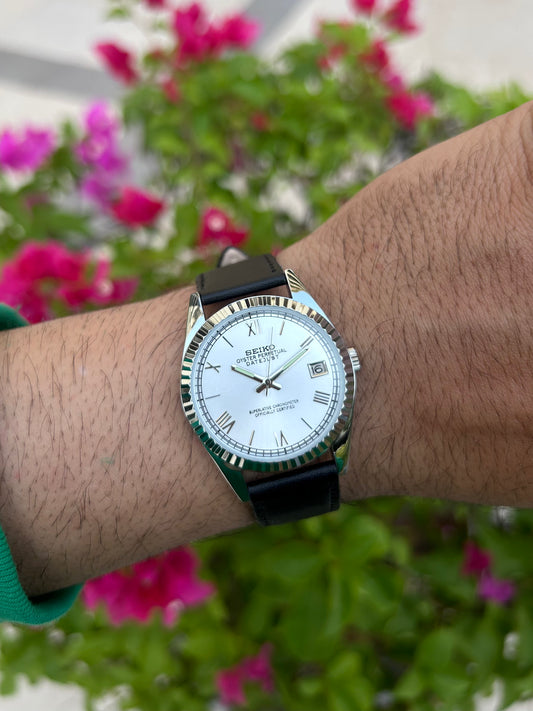 Seiko Datejust Off White  Sunburst Unisex Automatic Homage