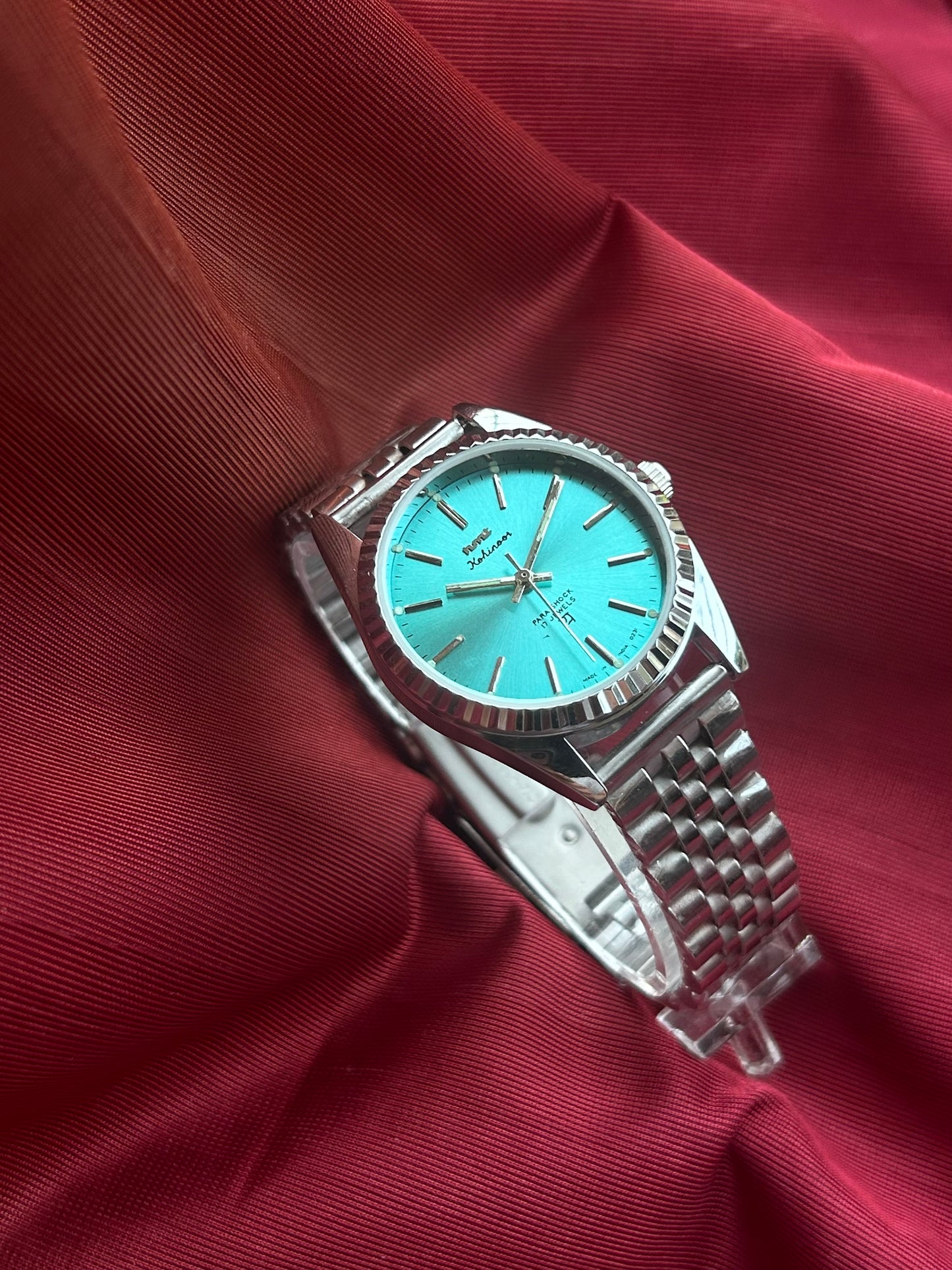 HMT Kohinoor Tiffany Blue Sunburst Fluted