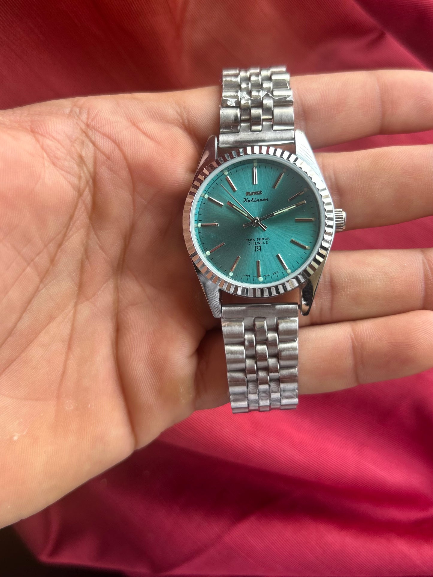 HMT Kohinoor Tiffany Blue Sunburst Fluted