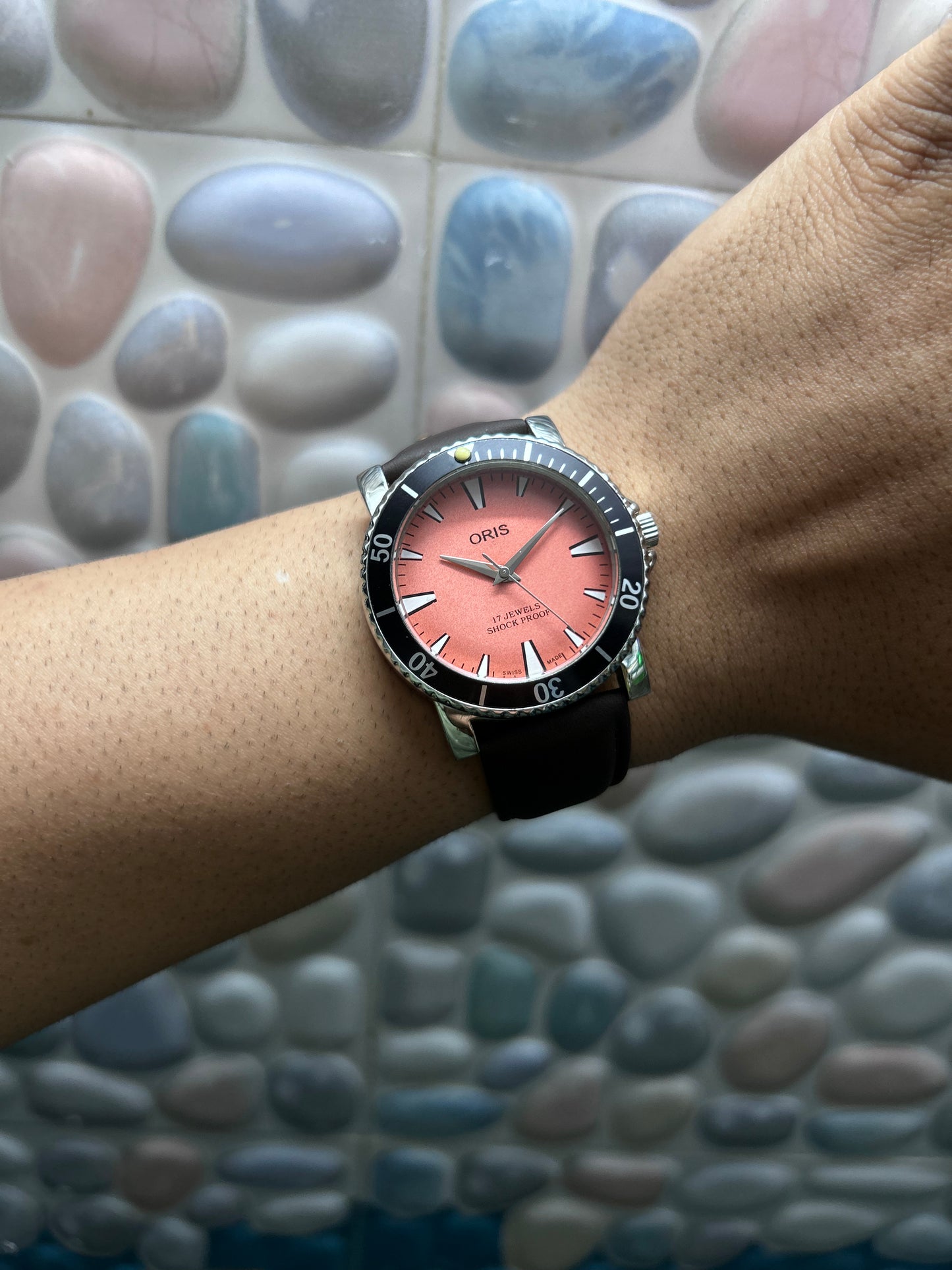 Oris Salmon Custom Mod Hand winding Watch 40mm