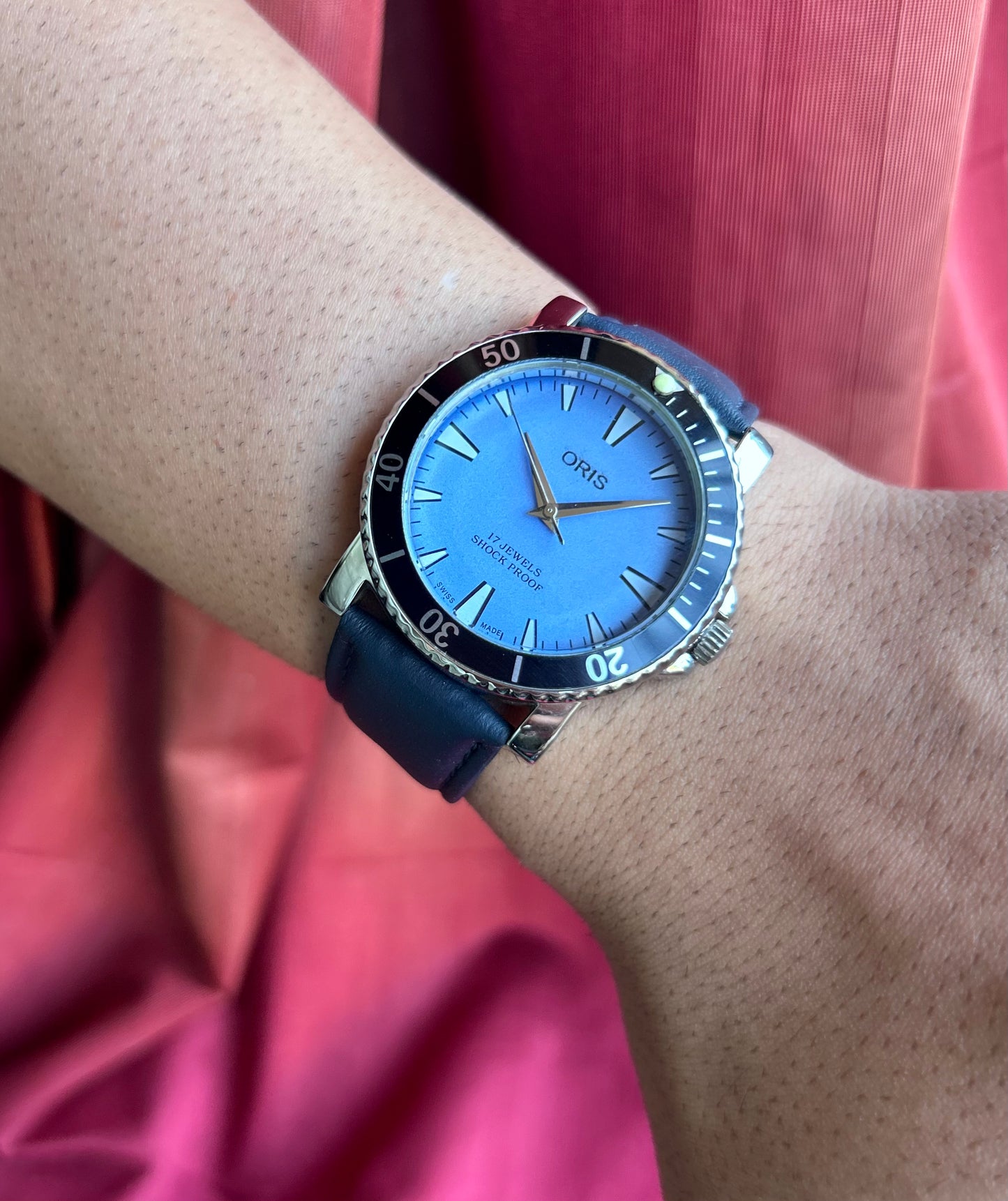 Oris Blue Custom Mod Hand winding Watch 40mm