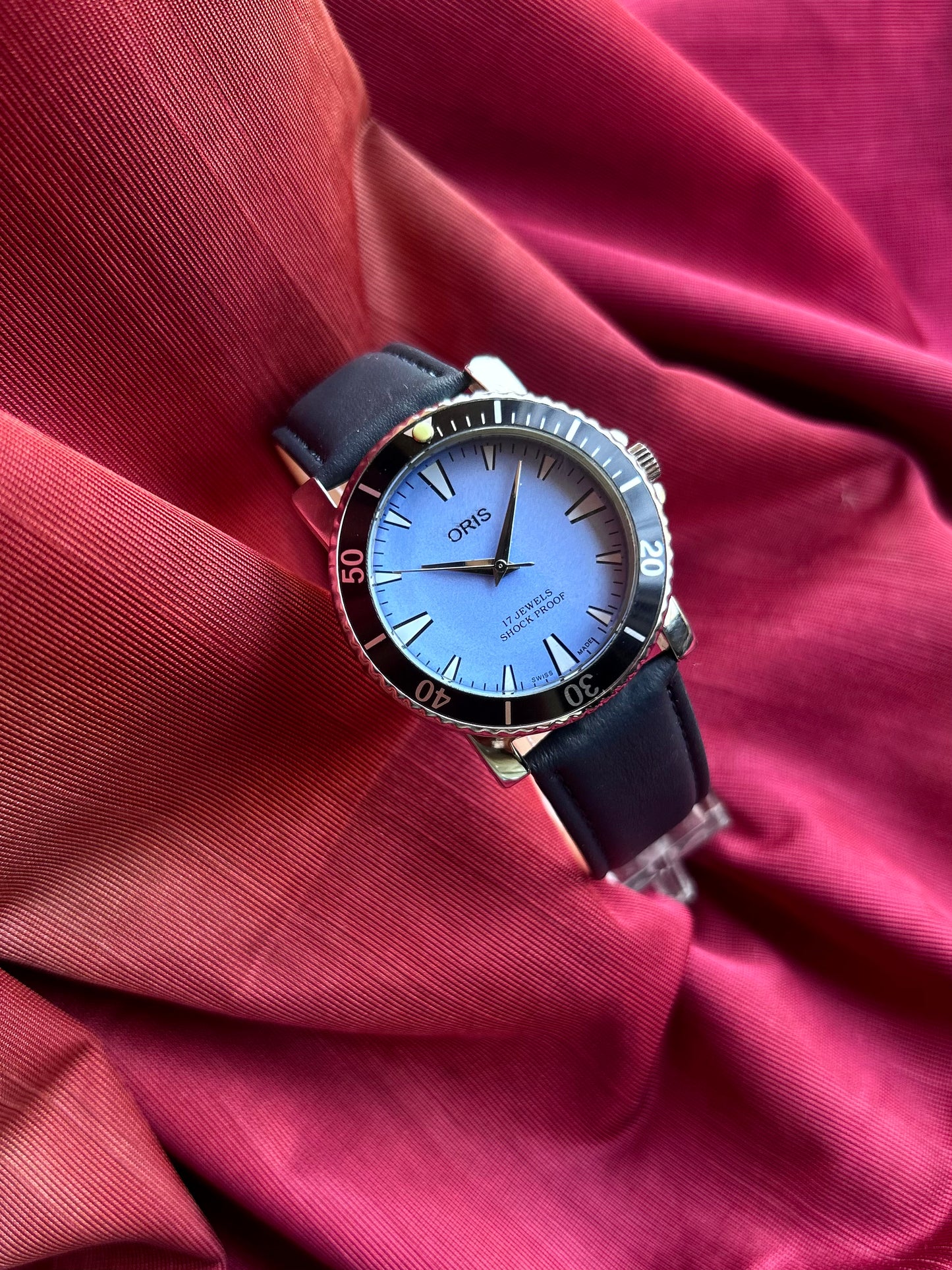 Oris Blue Custom Mod Hand winding Watch 40mm