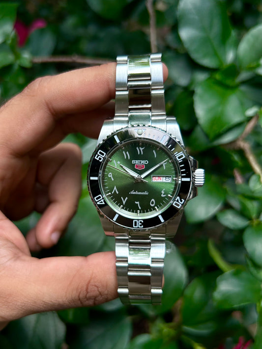 Seiko Arabic Green Lizard Automatic Homage Mod