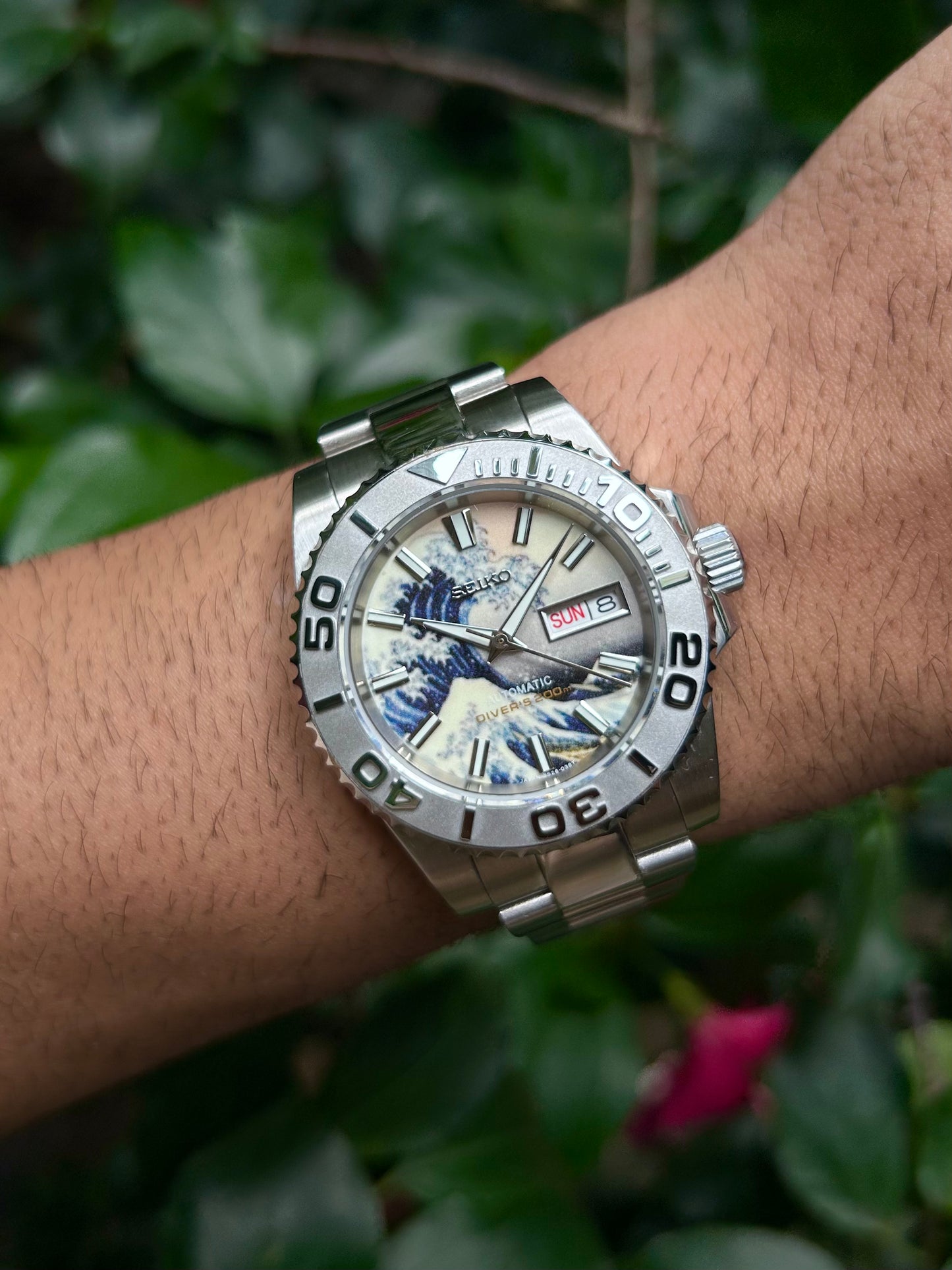 Seiko Yachtmaster ( The Great Wave Off Kanagawa ) Automatic Homage