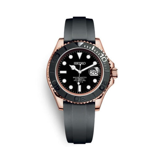 Seiko Special Edition YachMaster Rose Gold Edition Automatic Homage Mod Watch