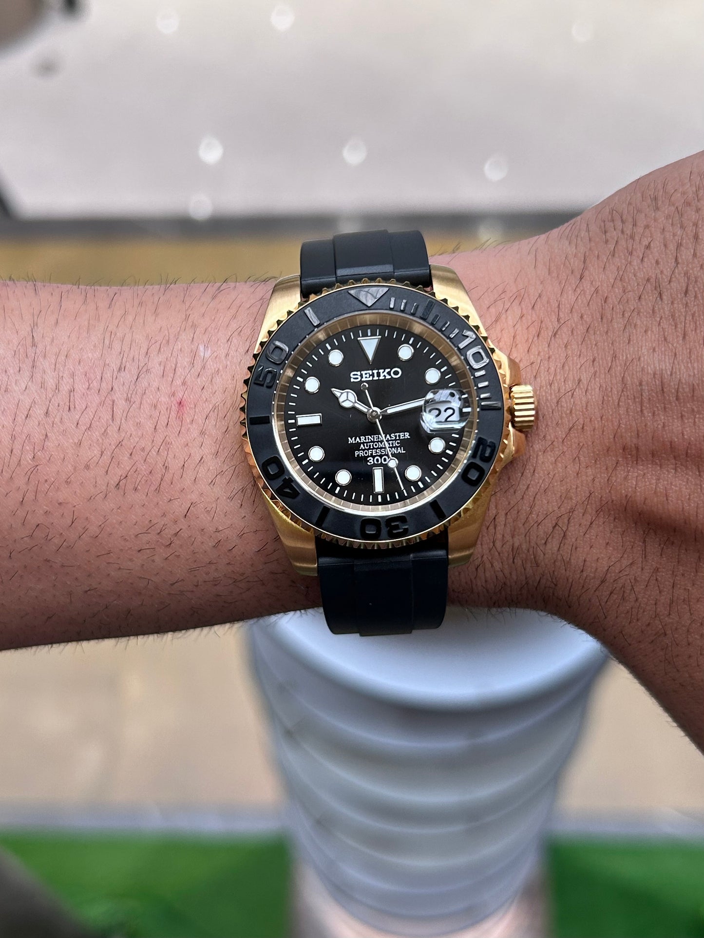 Seiko Special Edition Gold YachtMaster Homage Mod Watch