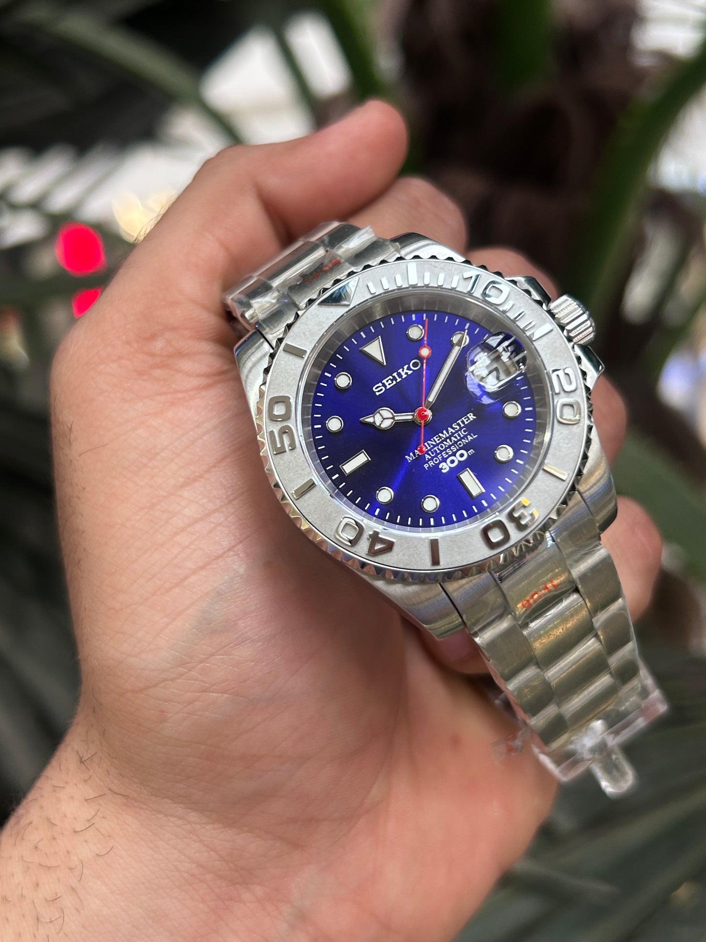 Seiko Special Edition YachtMaster Blue Homage Mod Watch